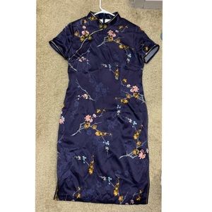 NWT silk dress midi qipao authentic iconic size M